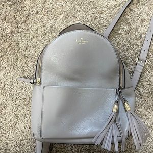Kate Spade mini gray leather backpack